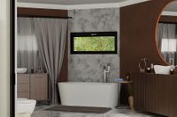 Maler Veit beseitigt Schäden: Badezimmer mit Badewanne und großem Spiegel